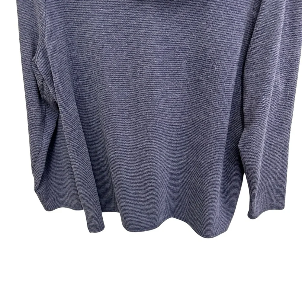 Chico’s super soft blue striped cowl neck pullover sweater Size XL - Picture 3 of 11